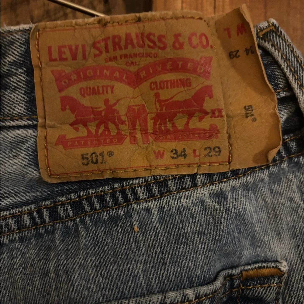 Levi's Light Blue Denim Jeans -501 - 34x29